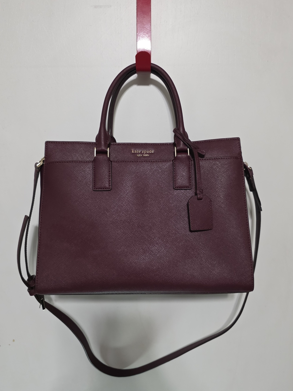 Kate Spade Women's Burgundy Leather Satchel